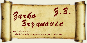 Žarko Brzanović vizit kartica